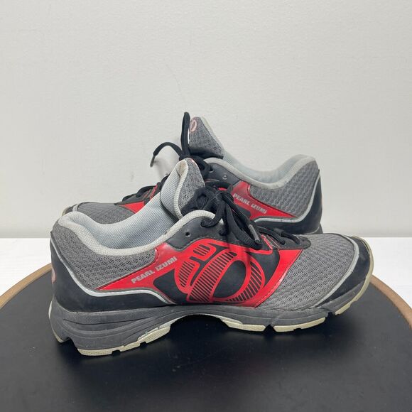 Pearl Izumi X-Road Fuel‎ II Cycling Shoes Men EUR 42 US 8.5 SPD Clip Gray Red - Picture 7 of 14